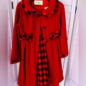 Big girls size 5 coat/ dress combination for the holidays